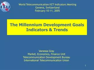 The Millennium Development Goals Indicators &amp; Trends
