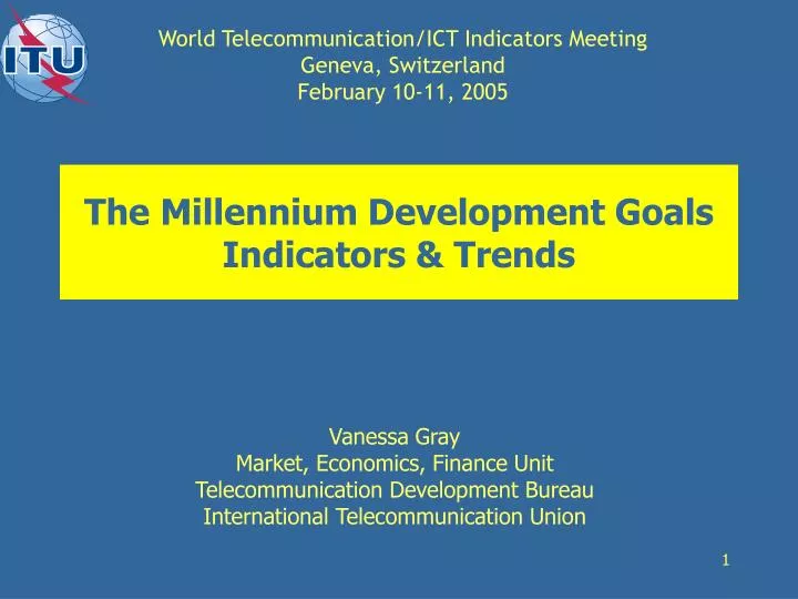 the millennium development goals indicators trends