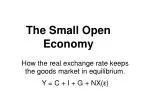 The Small Open Economy - slide 1