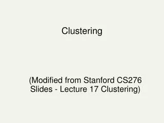 clustering