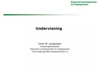 undervisning