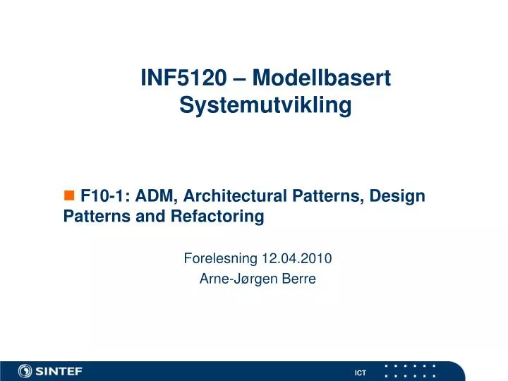 inf5120 modellbasert systemutvikling