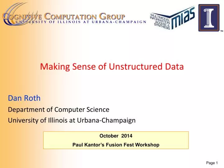 making sense of unstructured data
