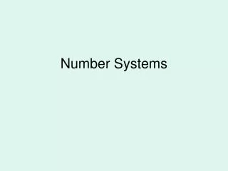 number systems