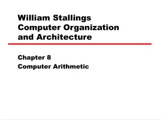 william stallings computer organization and architecture