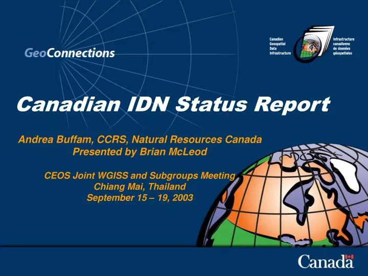 canadian idn status report