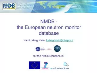 NMDB - the European neutron monitor database