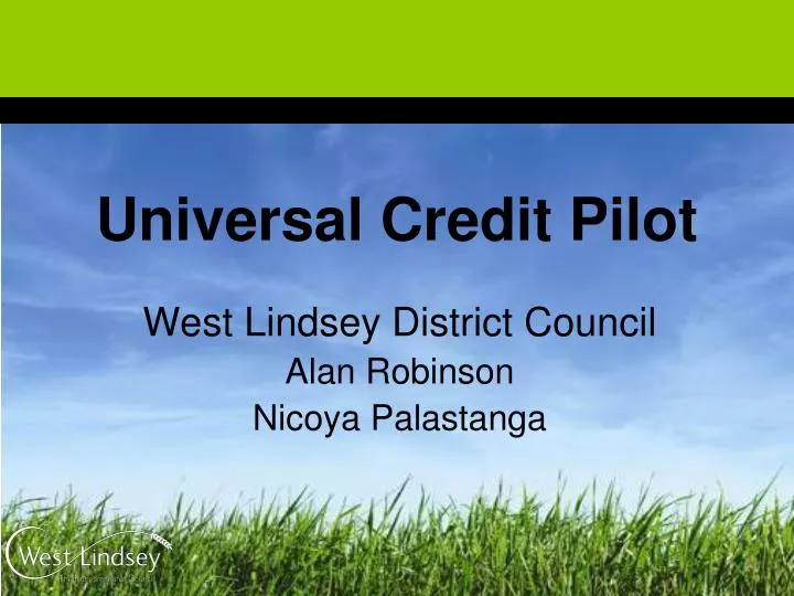 universal credit pilot