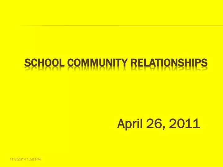 school community relationships