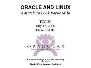 ORACLE AND LINUX A Match To Look Forward To