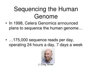 Sequencing the Human Genome