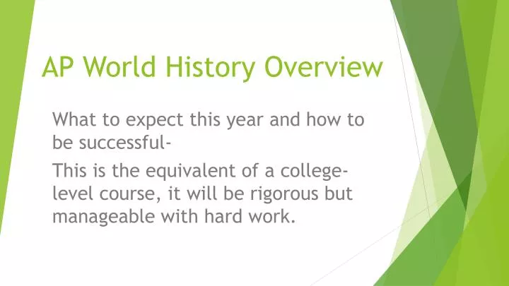 ap world history overview