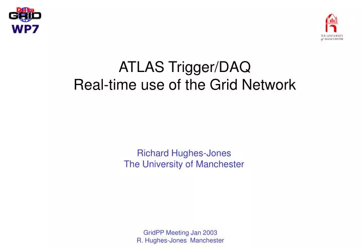 atlas trigger daq real time use of the grid network