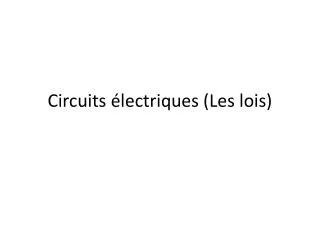 circuits lectriques les lois