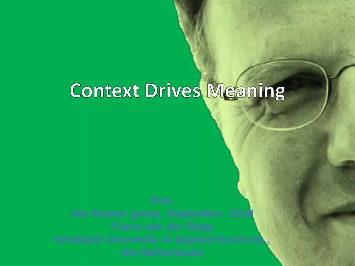 context drives meaning