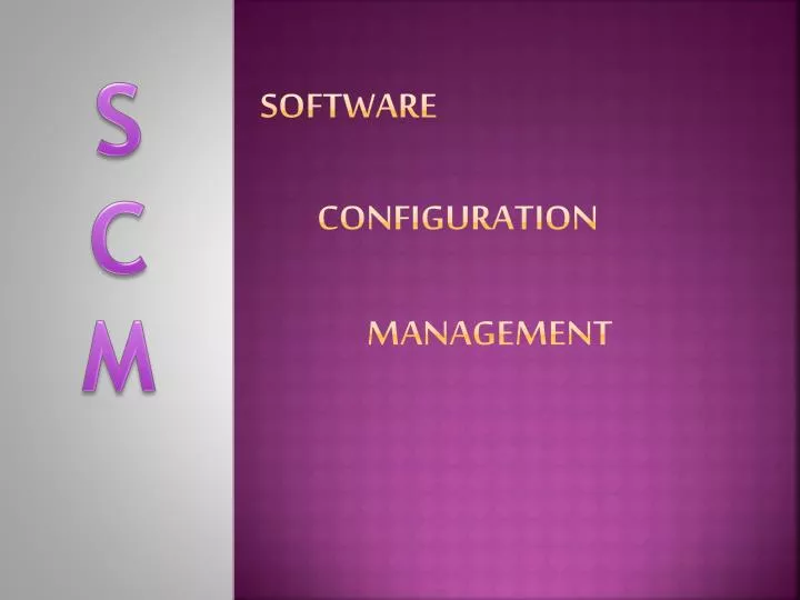 software configuration management