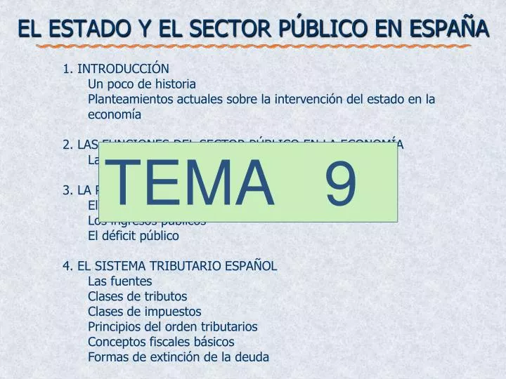 el estado y el sector p blico en espa a