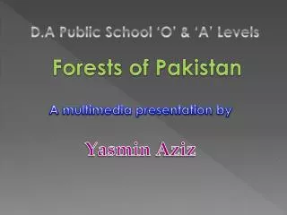 Forests of Pakistan
