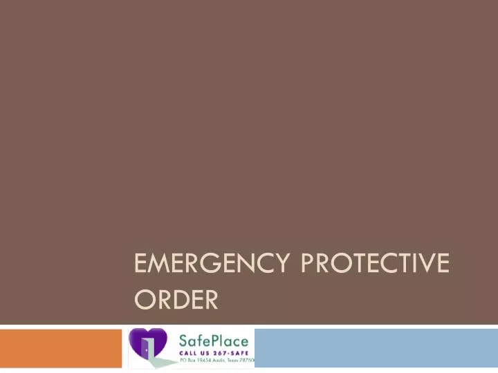 emergency protective order
