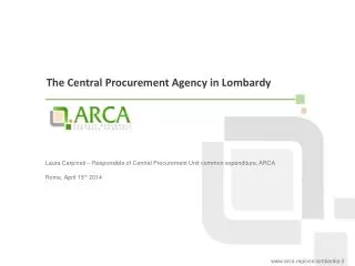 The Central Procurement Agency in Lombardy