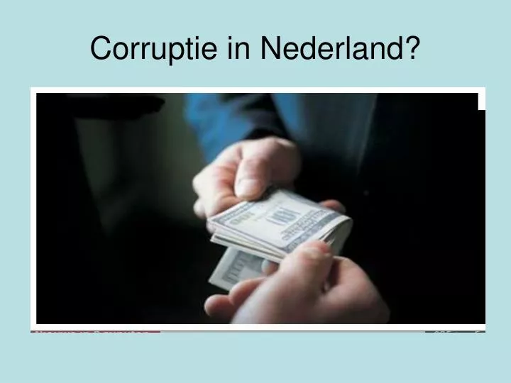 corruptie in nederland