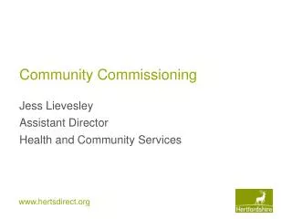 Community Commissioning