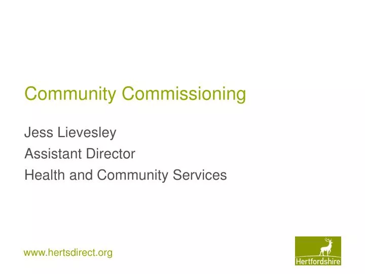 community commissioning