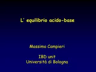 l equilibrio acido base