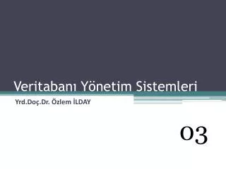 veritaban y netim sistemleri