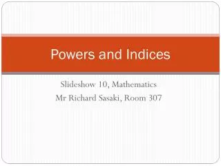 Powers and Indices