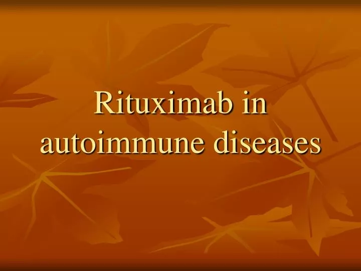 rituximab in autoimmune diseases