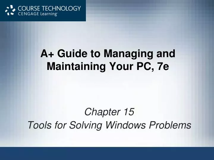 a guide to managing and maintaining your pc 7e