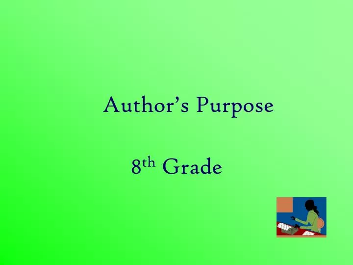 author s purpose