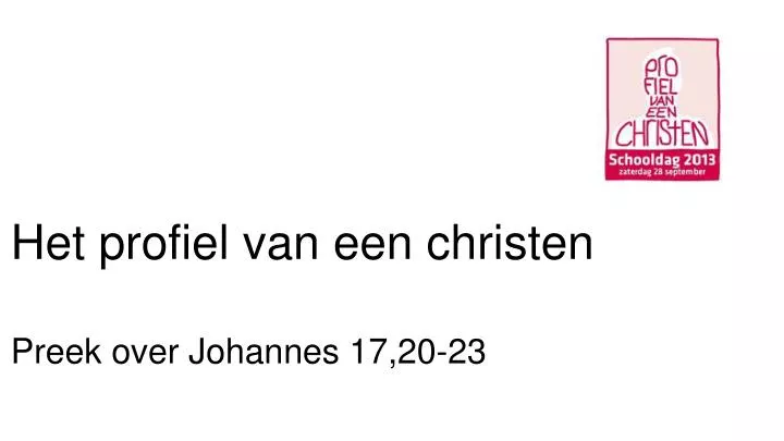 het profiel van een christen