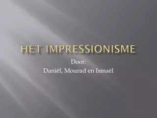 het impressionisme