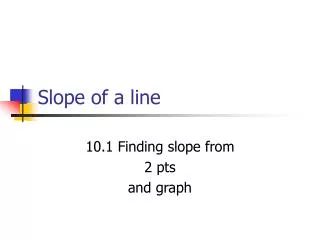 Slope of a line