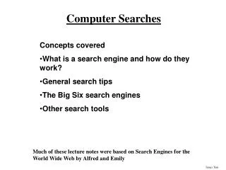 Computer Searches