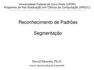 reconhecimento de padr es segmenta o
