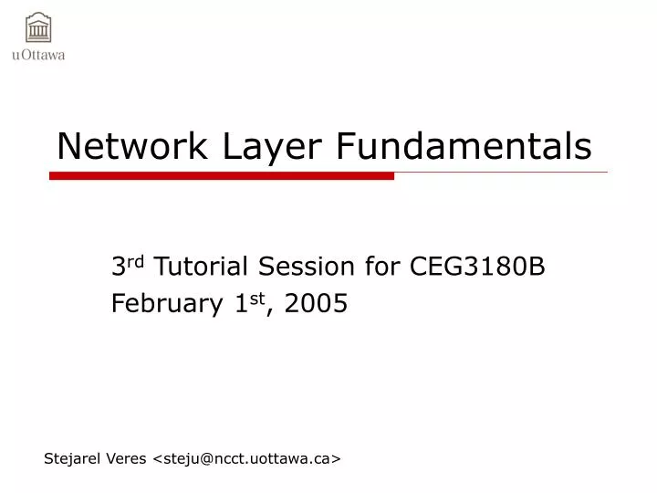 network layer fundamentals