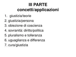 iii parte concetti applicazioni