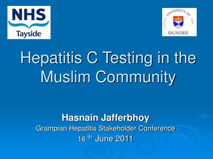 hepatitis c testing in the muslim community