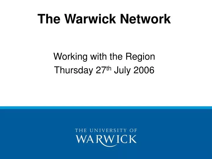 the warwick network