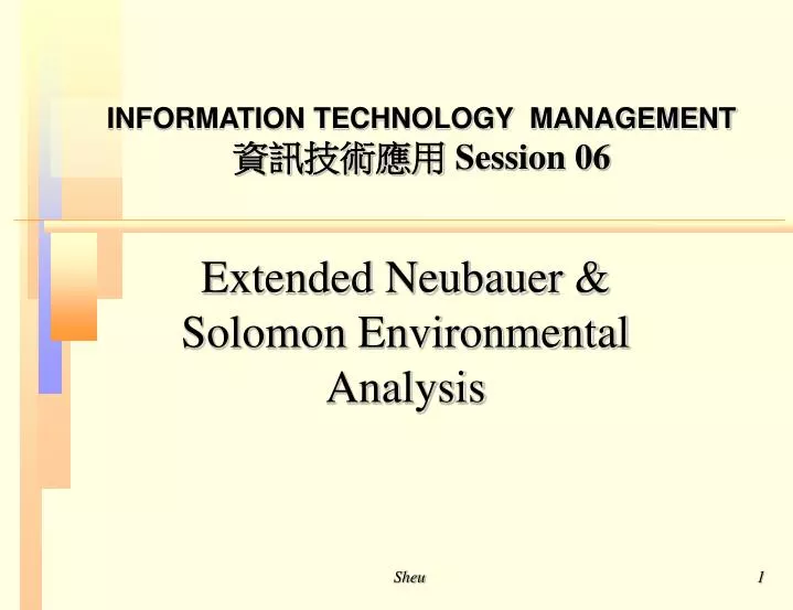 extended neubauer solomon environmental analysis