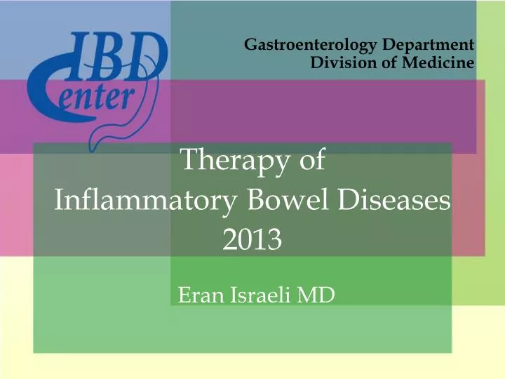 therapy of inflammatory bowel diseases 2013