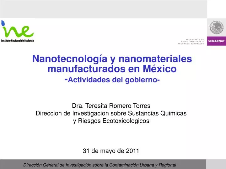 nanotecnolog a y nanomateriales manufacturados en m xico actividades del gobierno