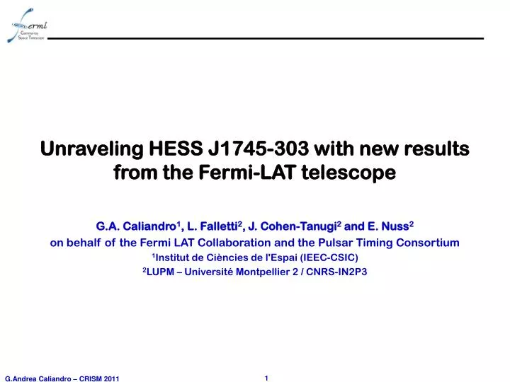 unraveling hess j1745 303 with new results from the fermi lat telescope