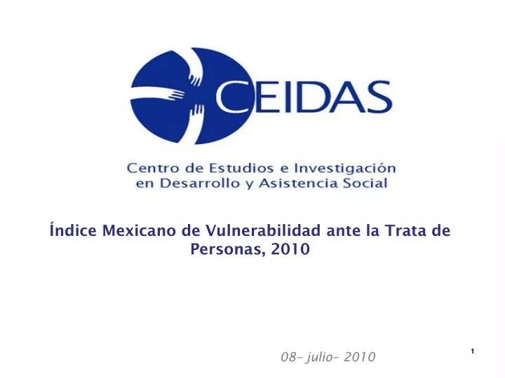 ndice mexicano de vulnerabilidad ante la trata de personas 2010