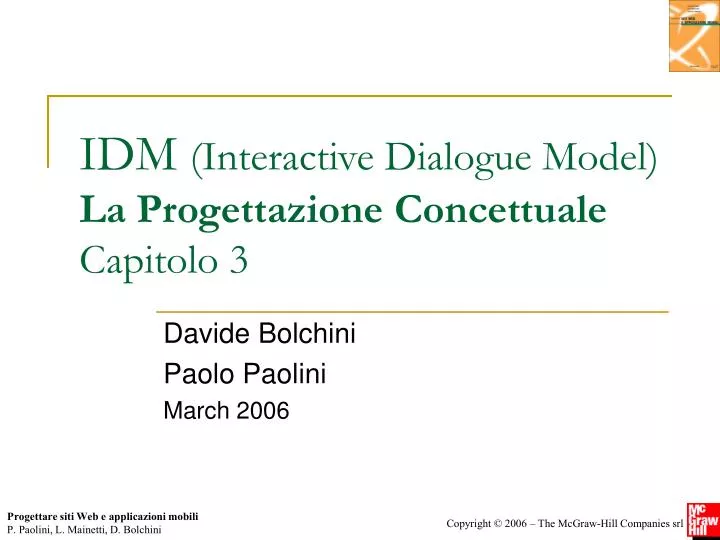idm interactive dialogue model la progettazione concettuale capitolo 3