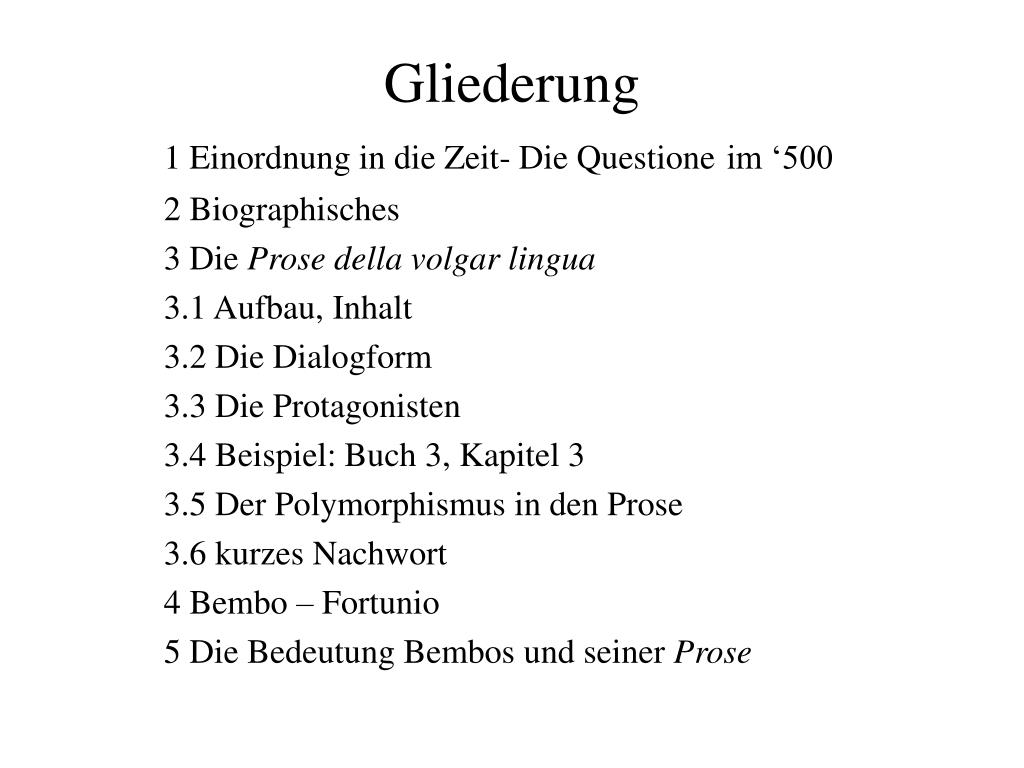 Gliederung Für Einen Vortrag PPT - Gliederung PowerPoint Presentation, free download - ID:6375340