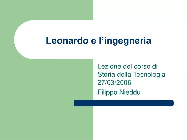 leonardo e l ingegneria